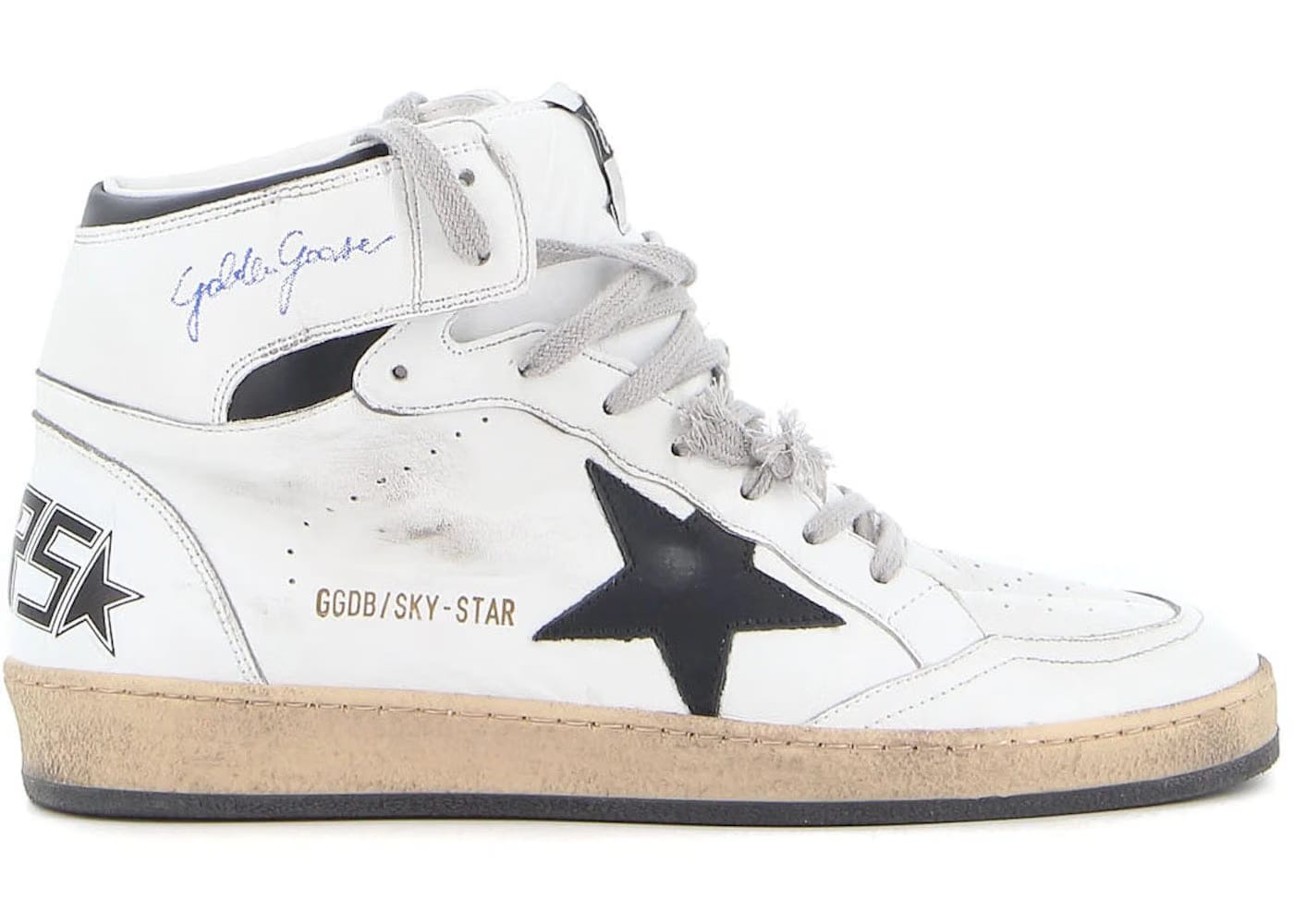 Golden Goose Sky-Star Leather White Black