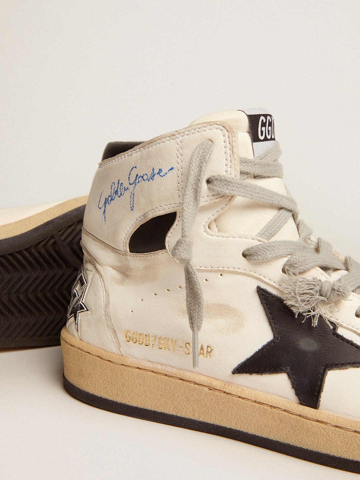 Golden Goose Sky-Star Leather White Black