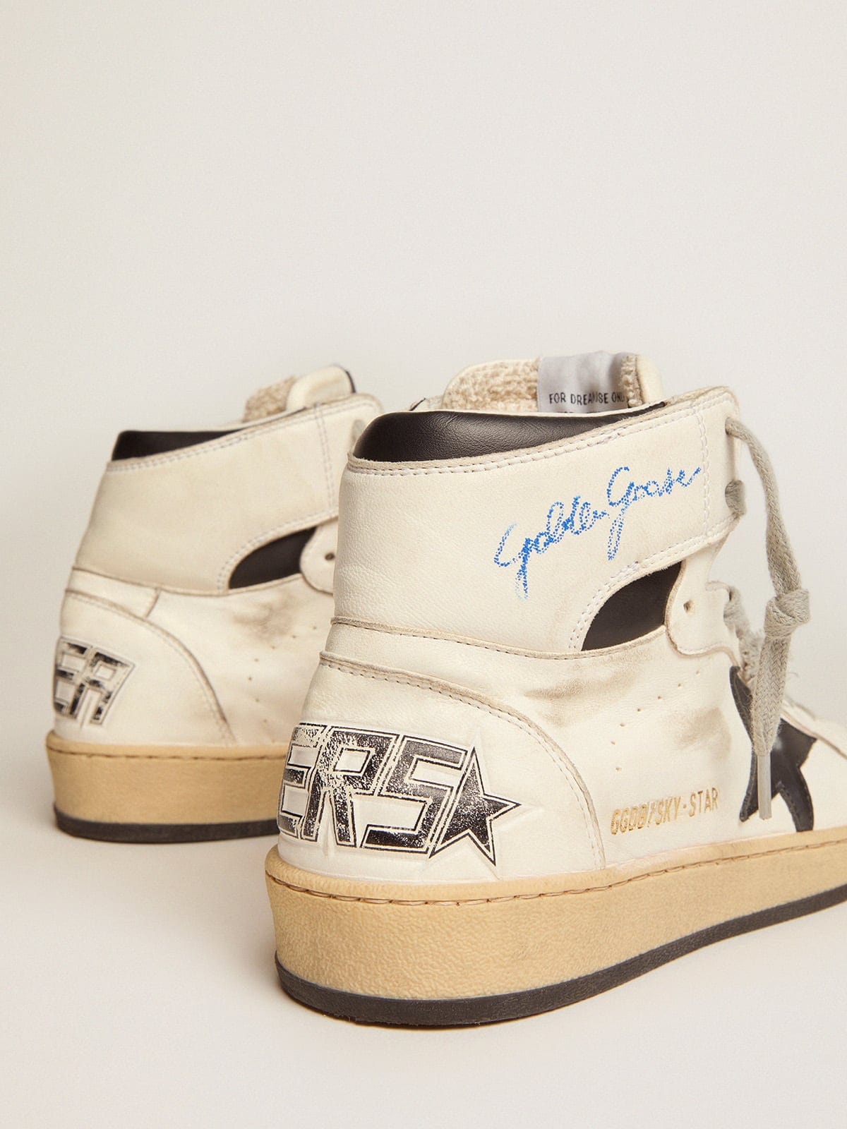 Golden Goose Sky-Star Leather White Black