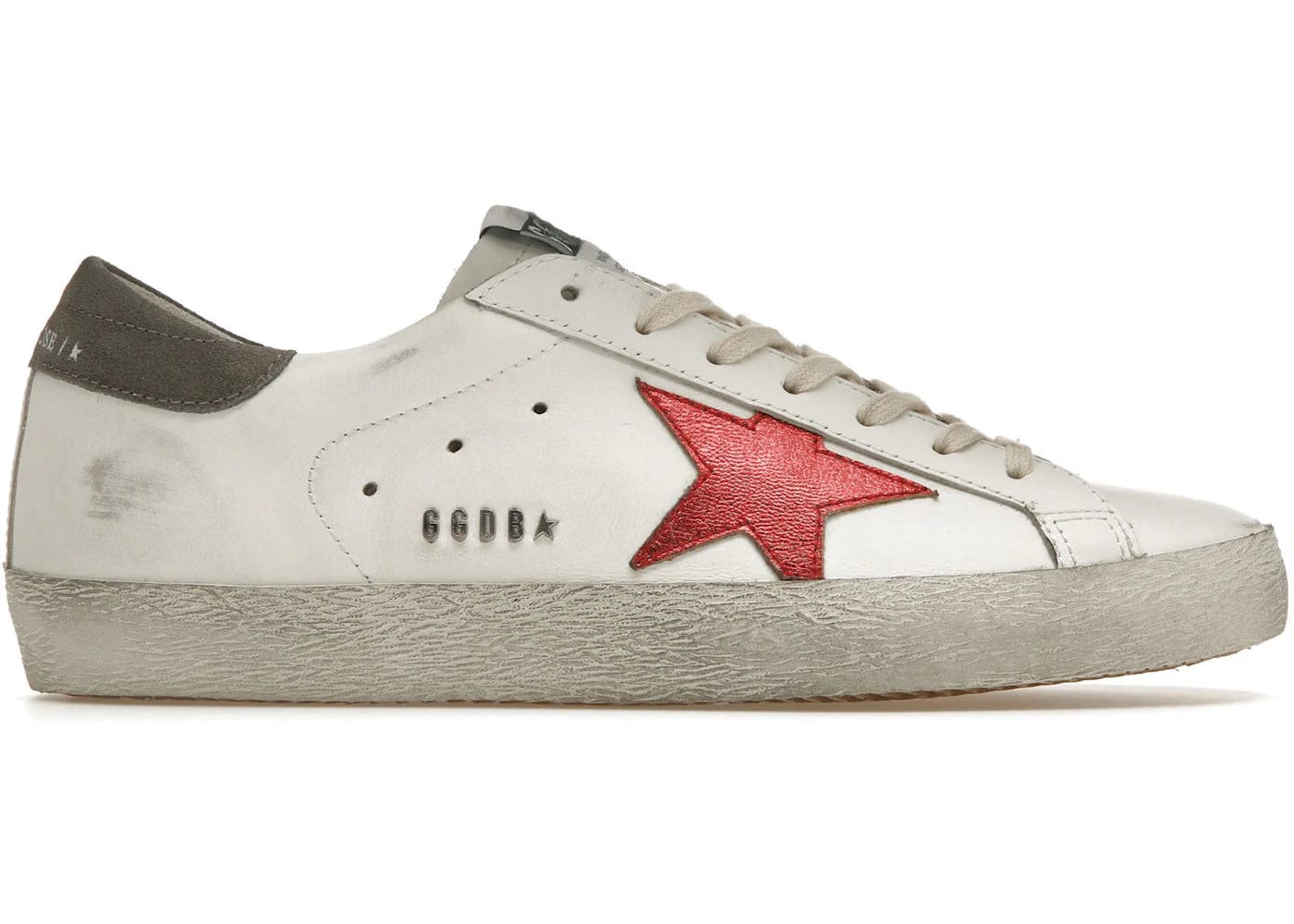 Golden Goose Superstar White Red Grey