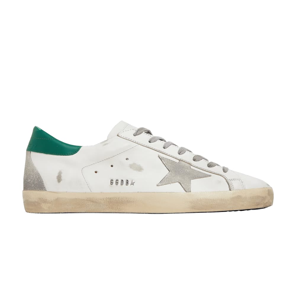 Golden Goose Super-Star White Silver Green
