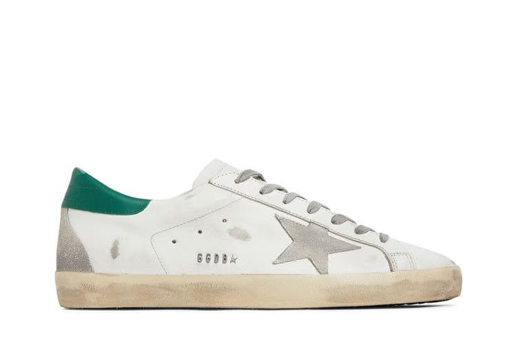 Golden Goose Super-Star White Silver Green