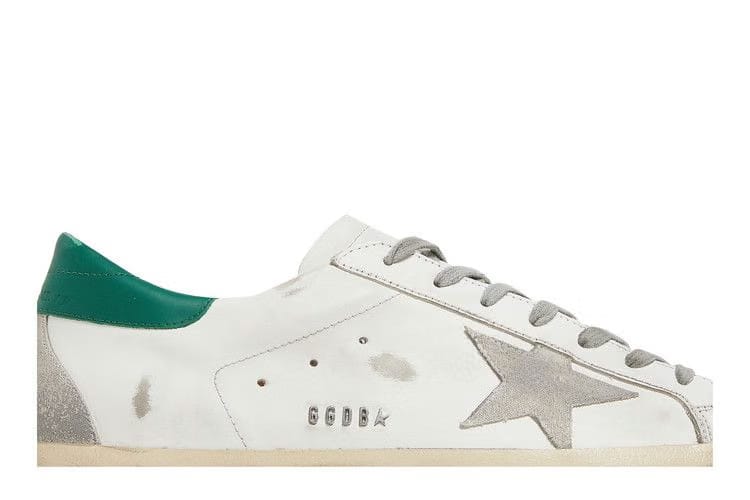 Golden Goose Super-Star White Silver Green