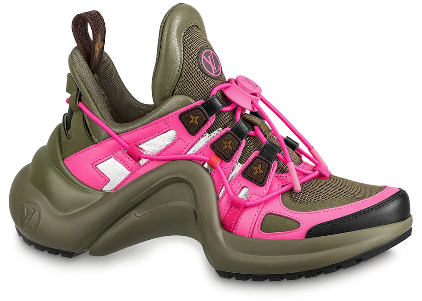 Louis Vuitton Archlight Trainer Kaki Pink Womens