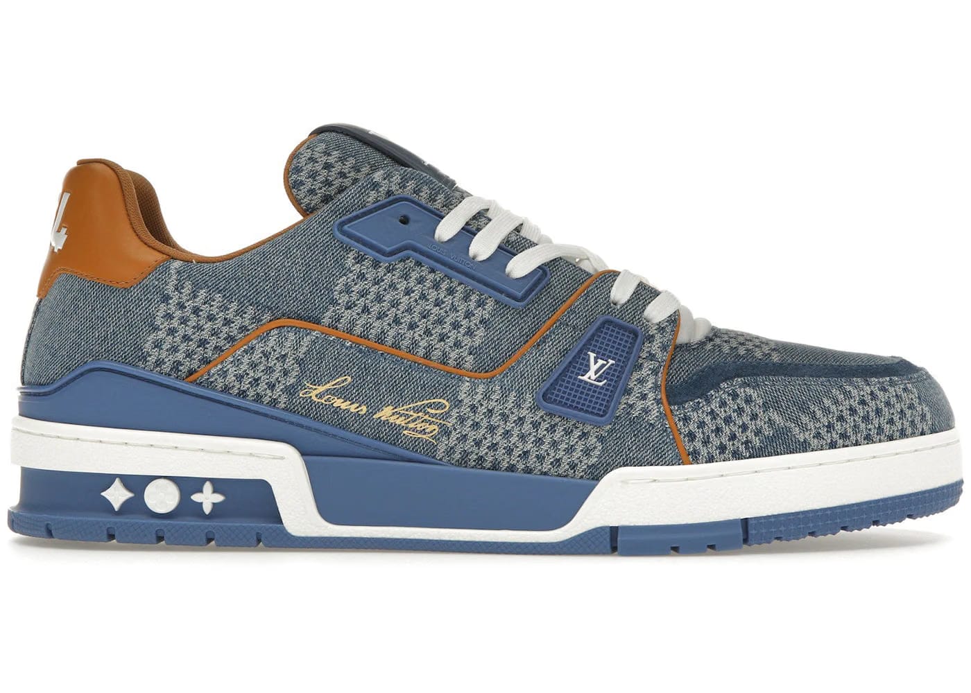 Louis Vuitton Lv Trainer Blue Damier 3D Denim