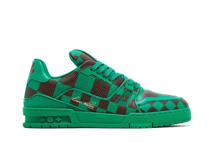 Louis Vuitton Lv Trainer Sneaker Damier Pop Green