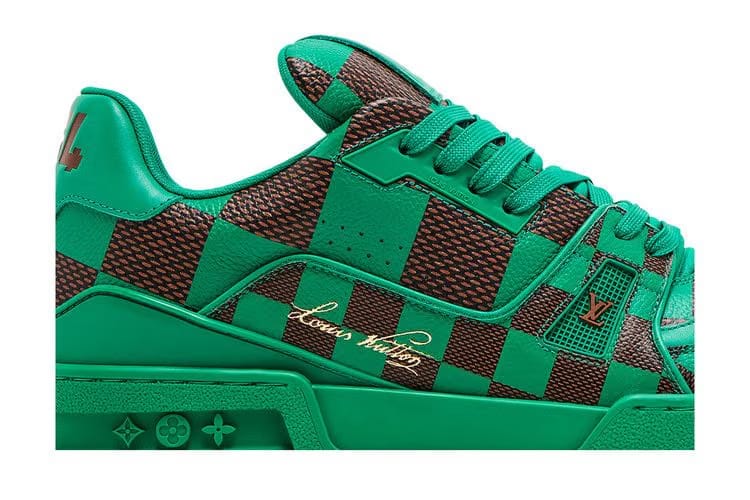 Louis Vuitton Lv Trainer Sneaker Damier Pop Green