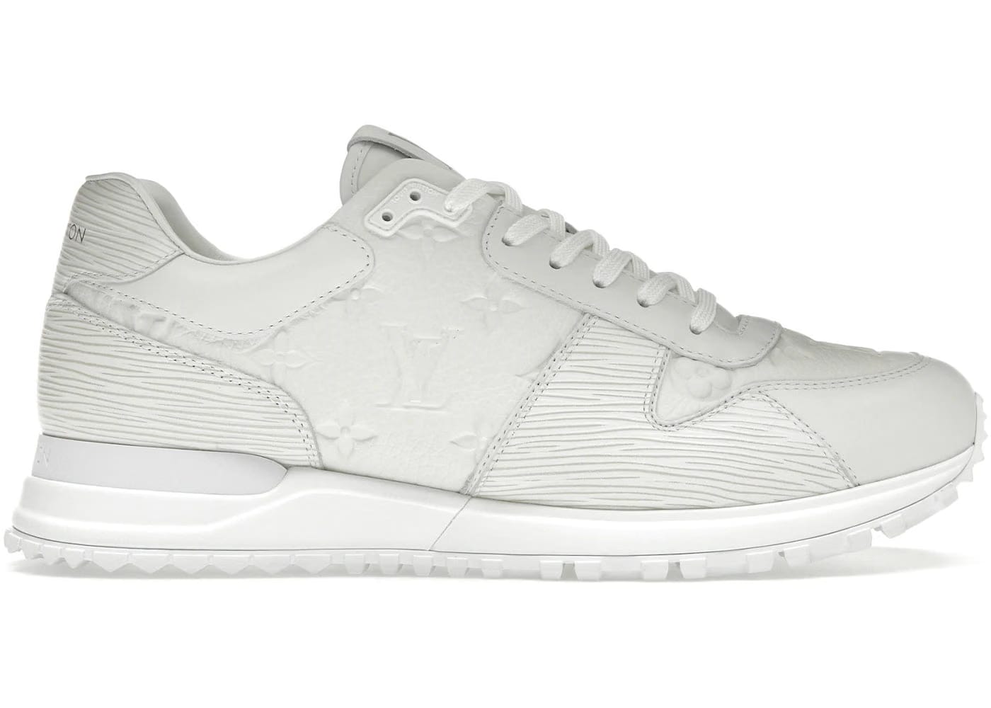 Louis Vuitton Run Away Sneaker Monogram Embossed Leather White