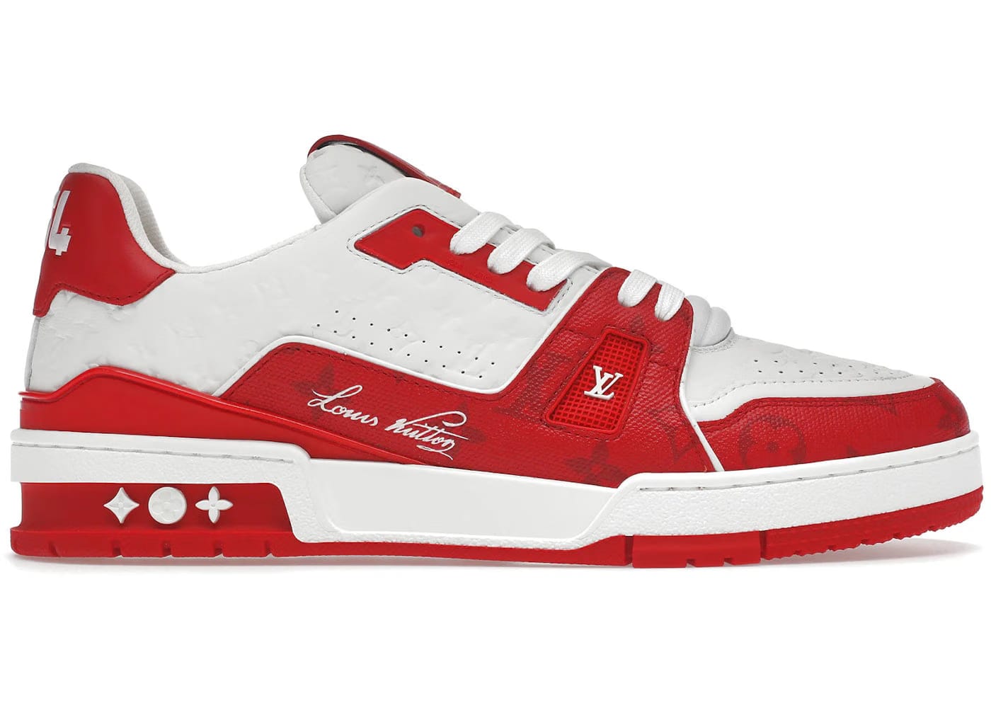 Louis Vuitton Trainer #54 Signature Red White
