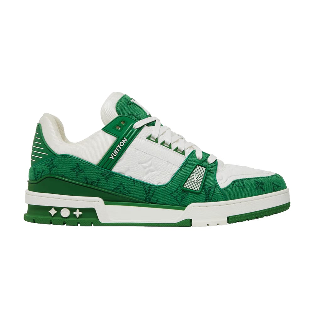 Louis Vuitton Trainer Green Monogram Denim