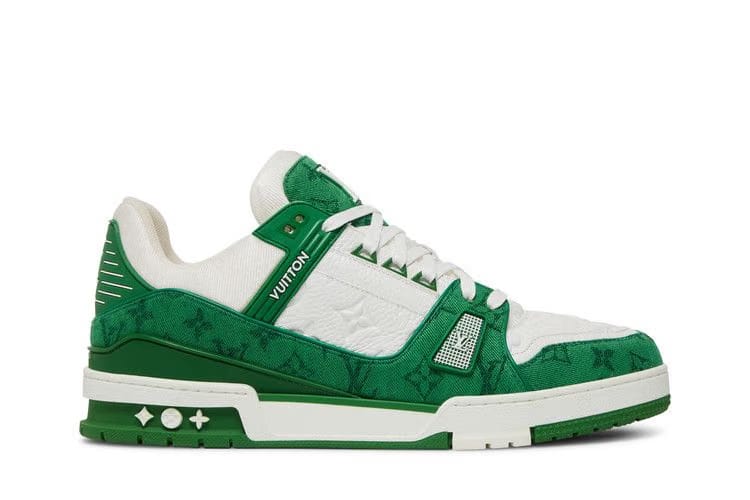 Louis Vuitton Trainer Green Monogram Denim