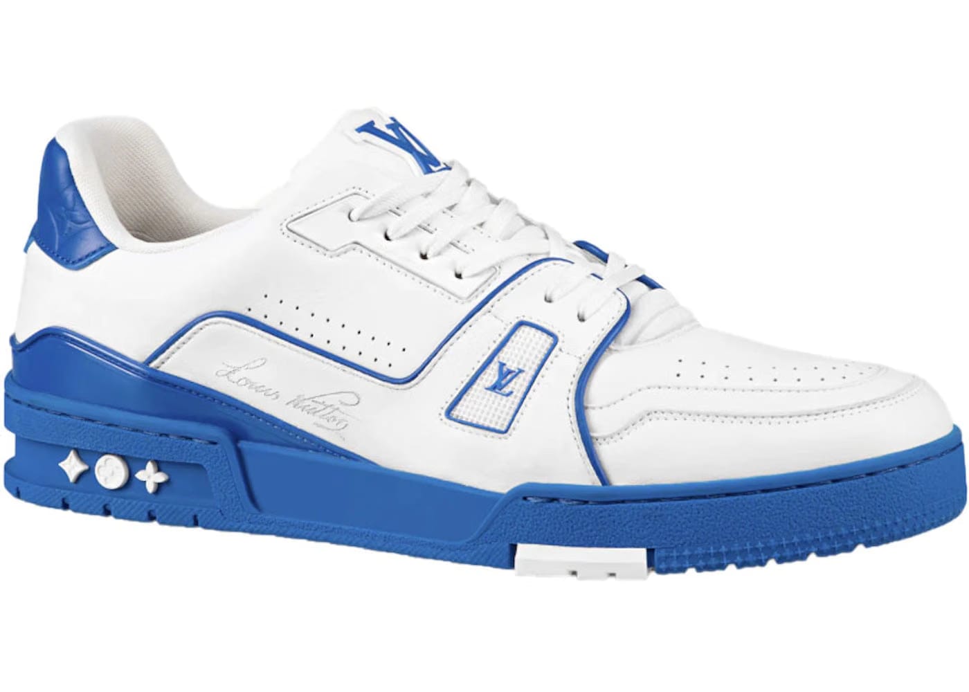 Louis Vuitton Trainer Low Signature - White Blue