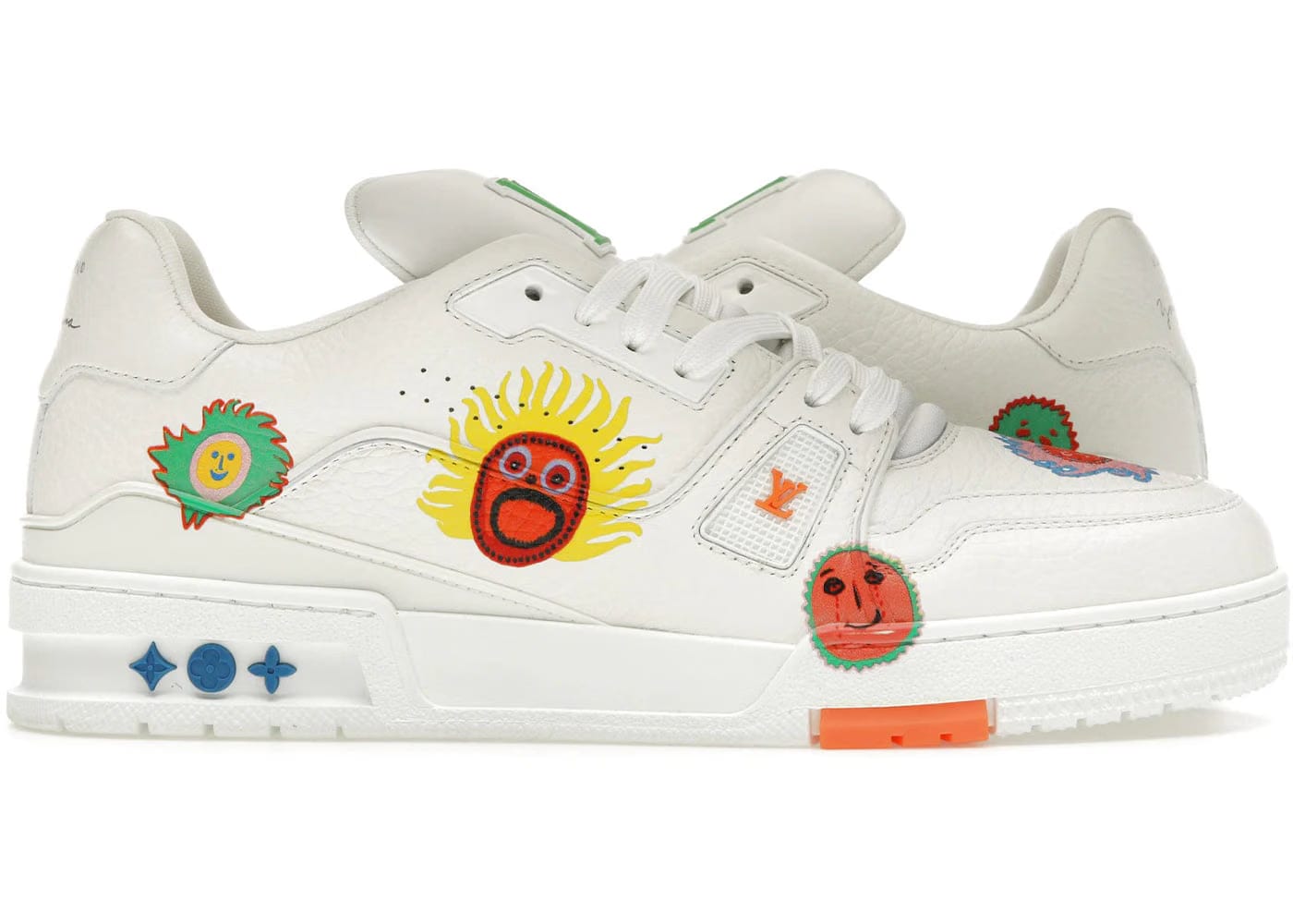 Yayoi Kusama x Louis Vuitton Trainer Faces - White