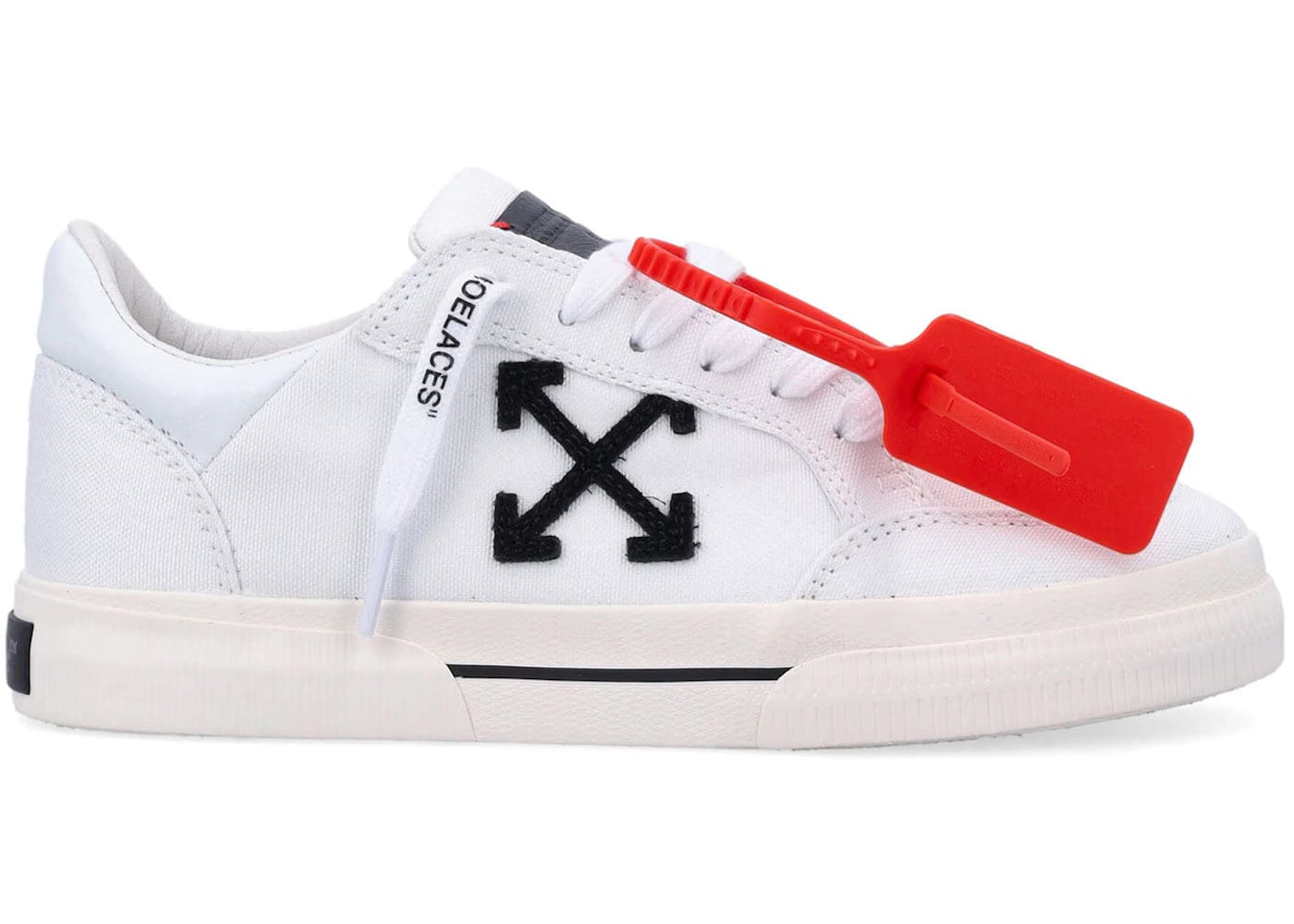 Off-White New Low Vulcanized White Black Womens