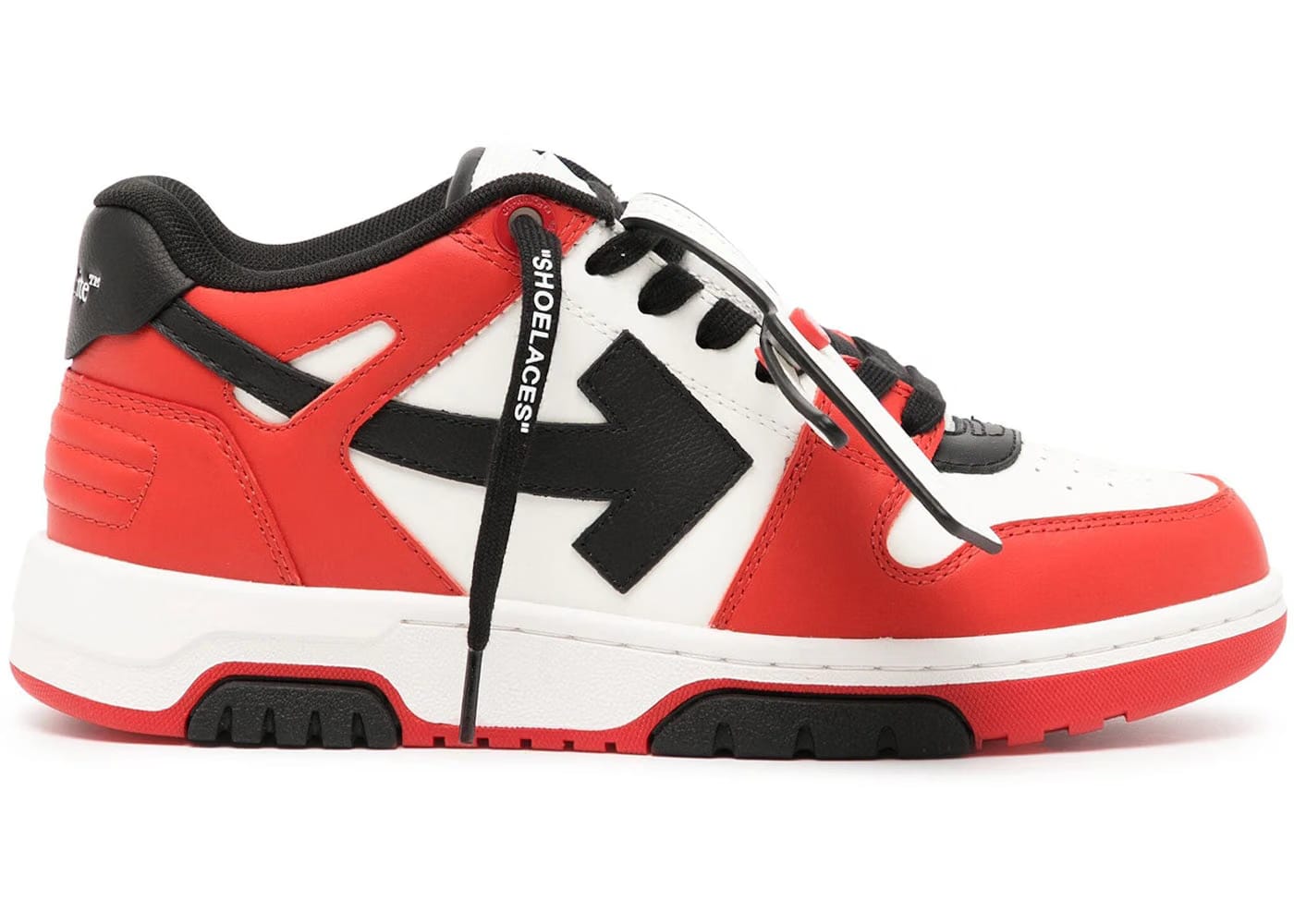 Off-White Out Of Office Low Black White Red Womens