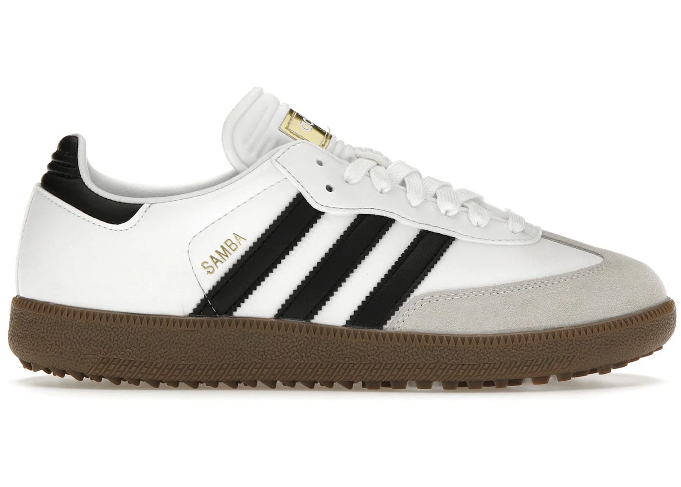 Samba Spikeless Golf White Black Gum