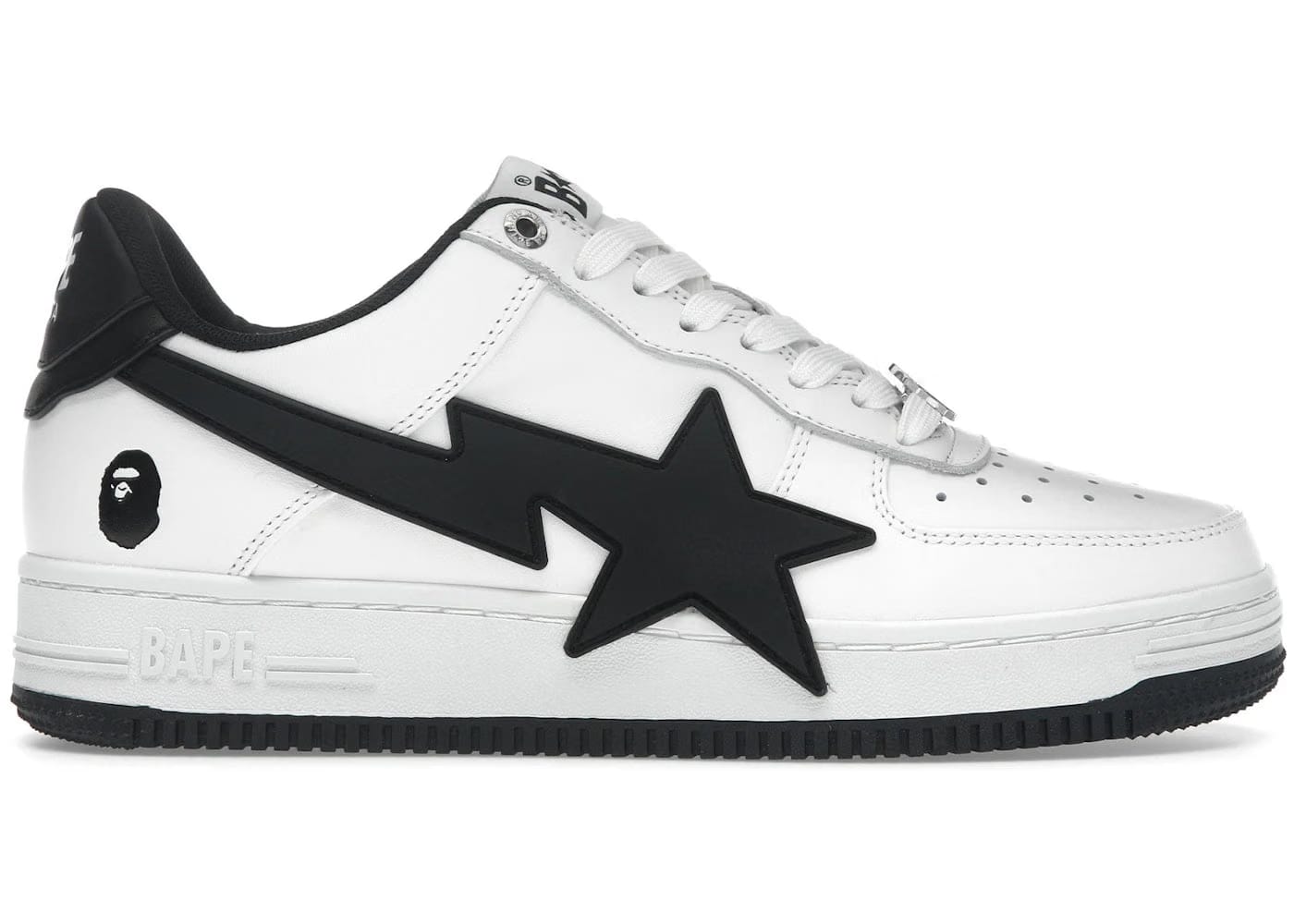 A Bathing Ape Bape Sta Os #2 White Black