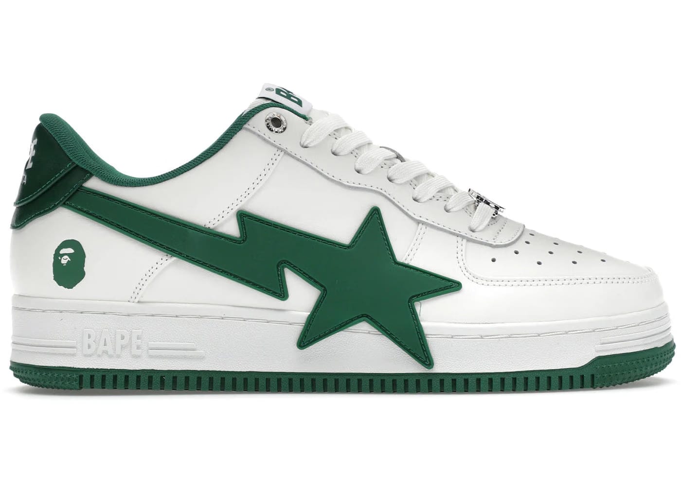 A Bathing Ape Bape Sta Os #2 White Green