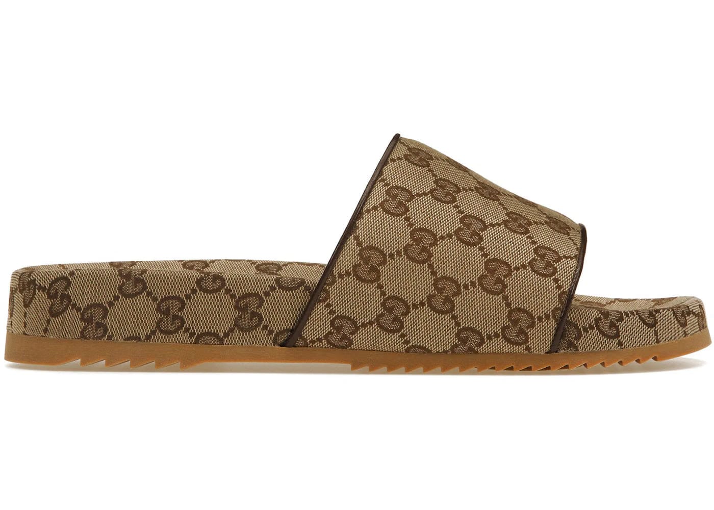 Gucci GG Canvas Slide Sandal Beige Monogram