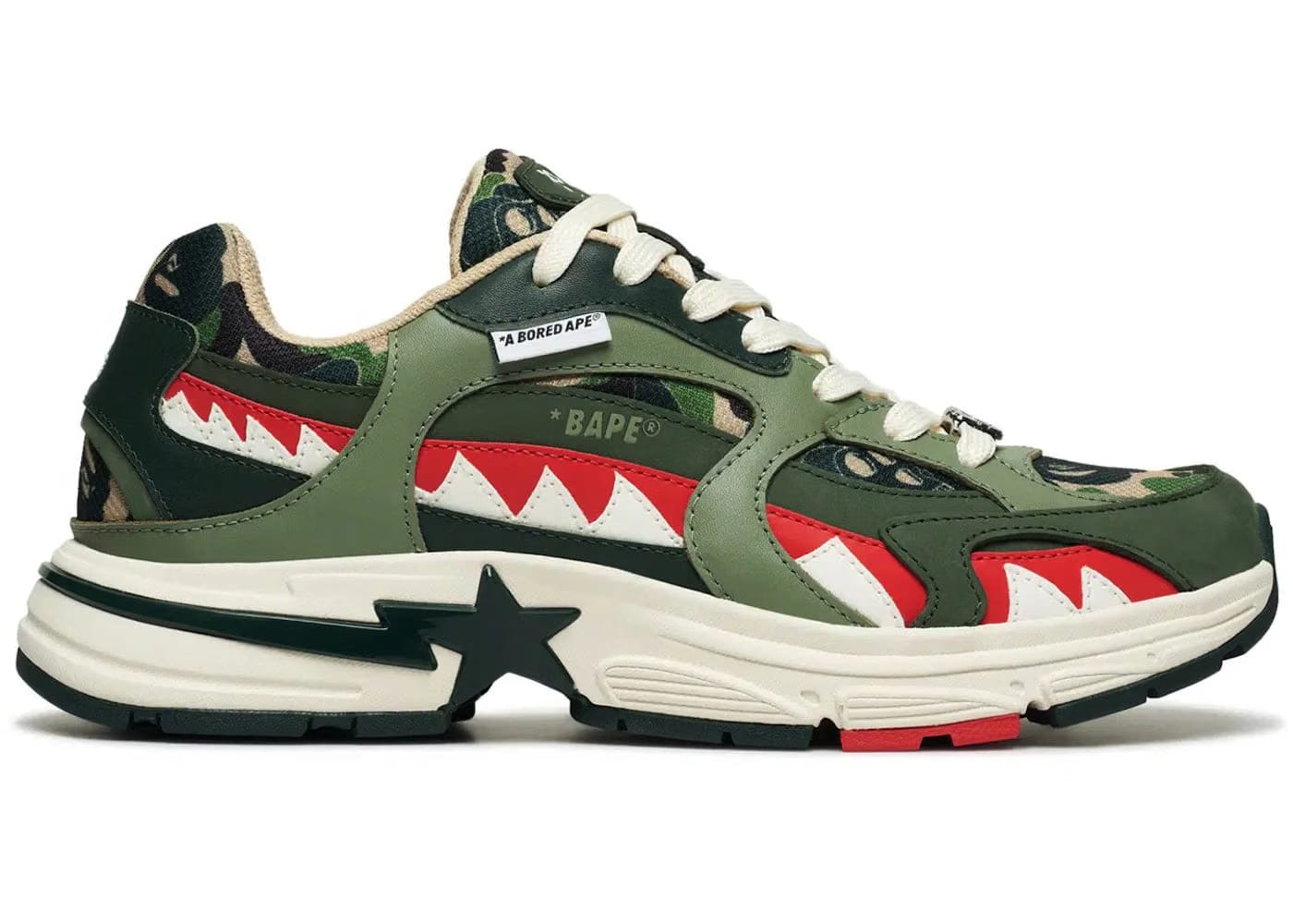 A Bathing Ape Shark Sta Bored Ape Yacht Club Green