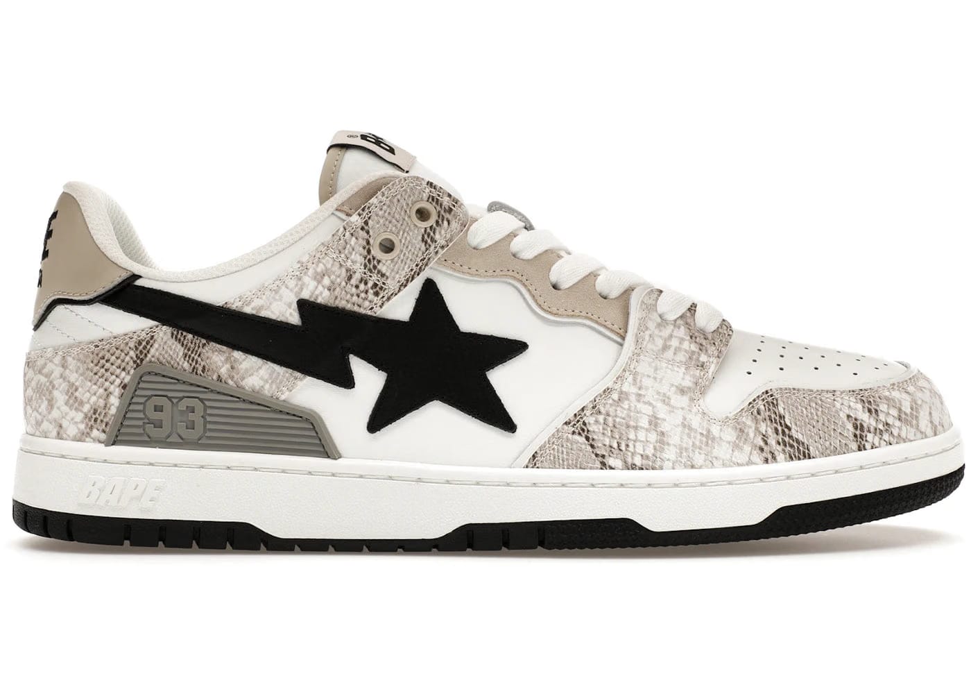 A Bathing Ape Sk8 Sta #1 Beige Snakeskin