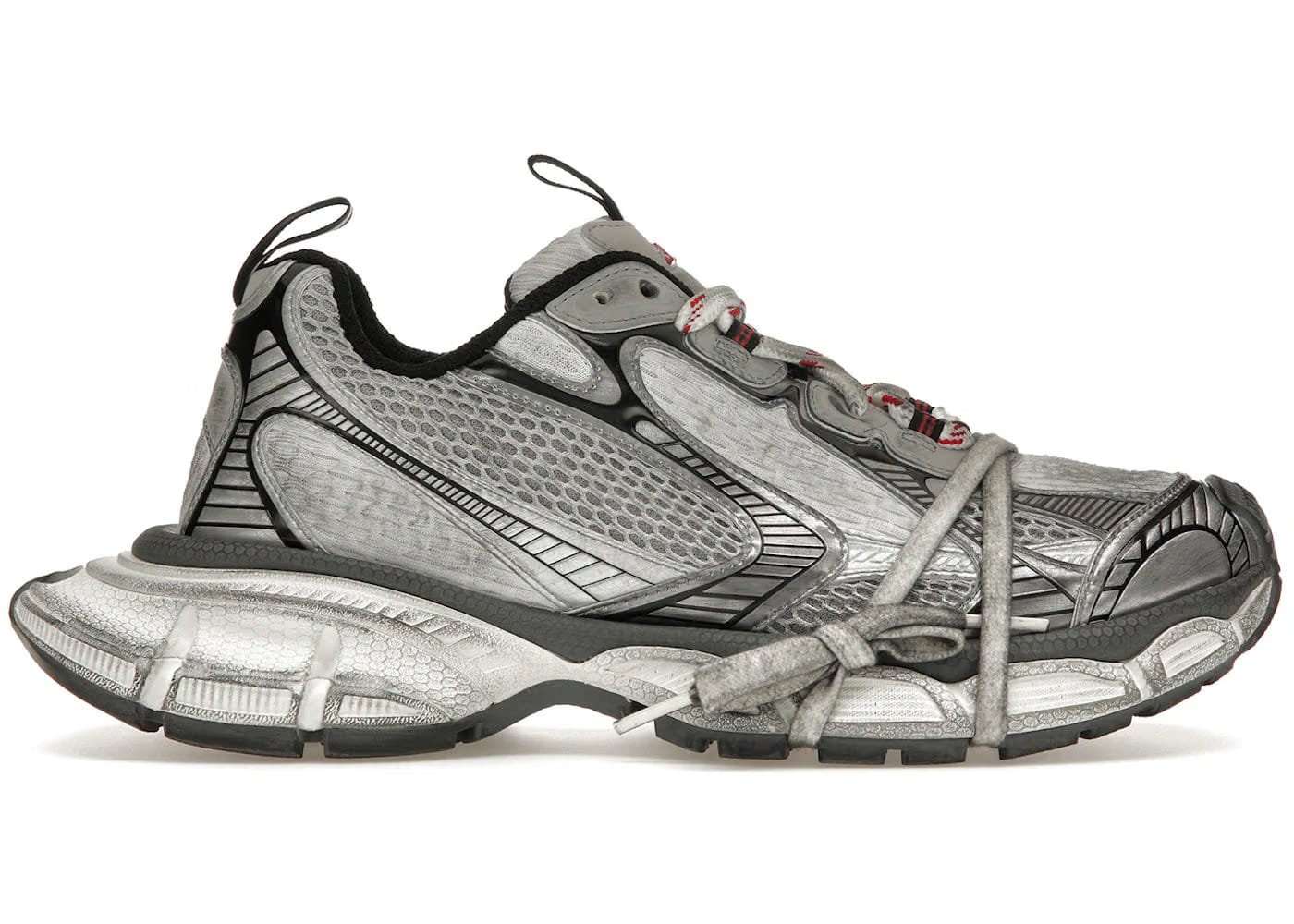 Balenciaga Wmns 3XL Sneaker 'Worn-Out - Grey White Red'