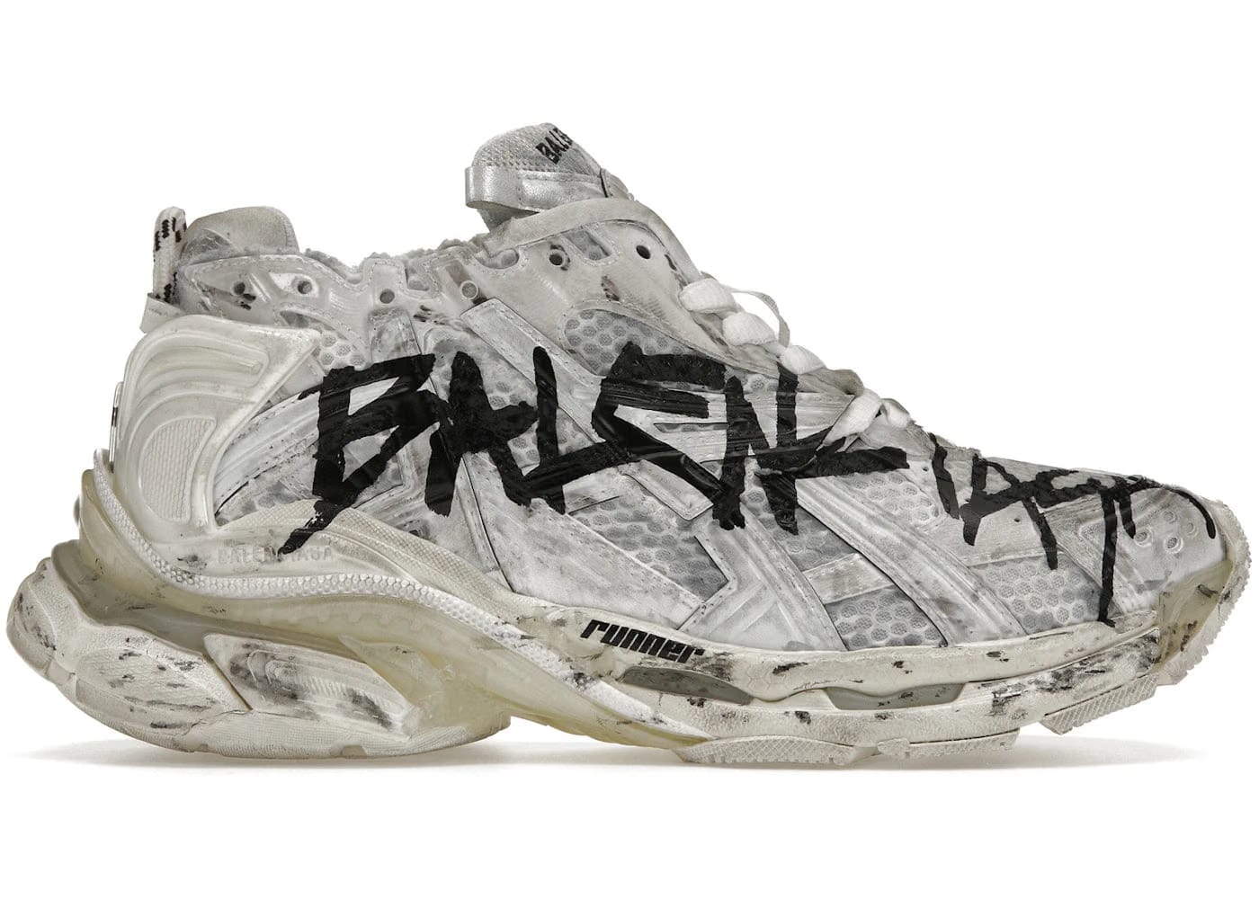 Balenciaga Runner Sneaker Graffiti - White Black
