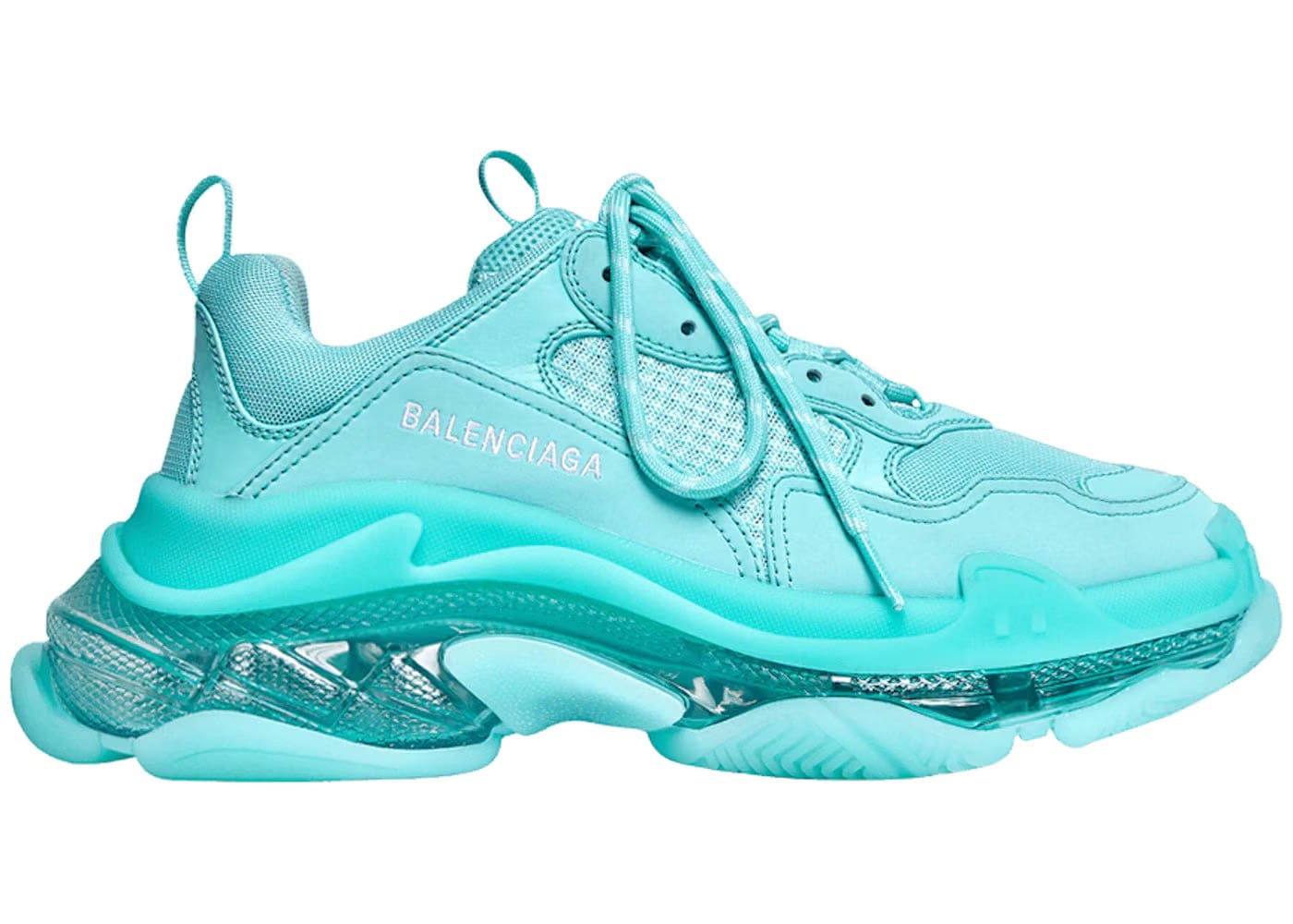 Balenciaga Triple S Clear Sole Blue Womens