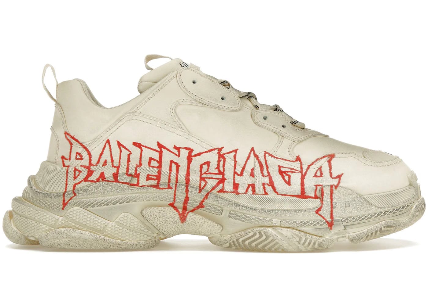 Balenciaga Triple S Sneaker DIY Metal - White Red Black