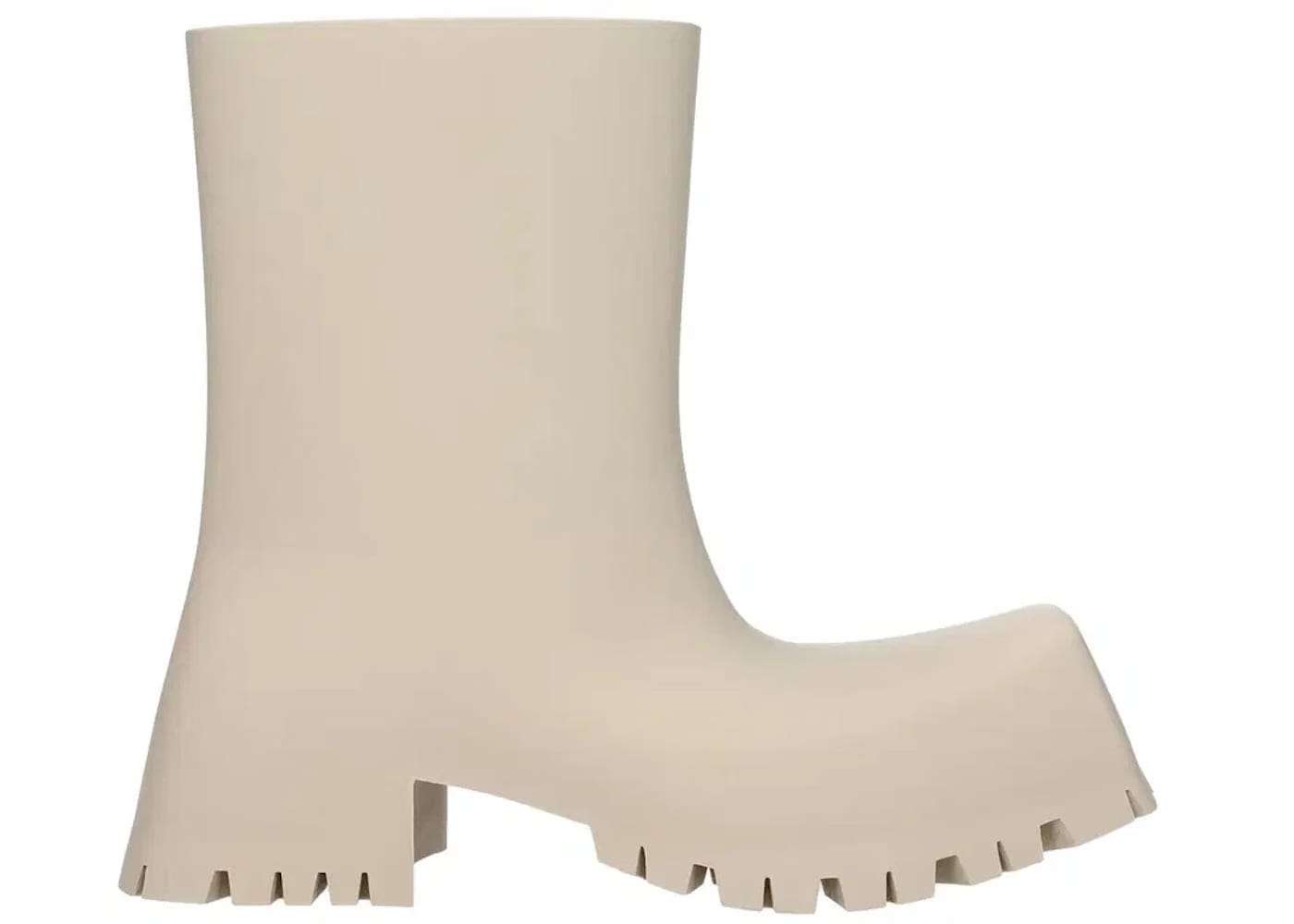 Balenciaga Trooper Rubber Boot Light Beige Womens