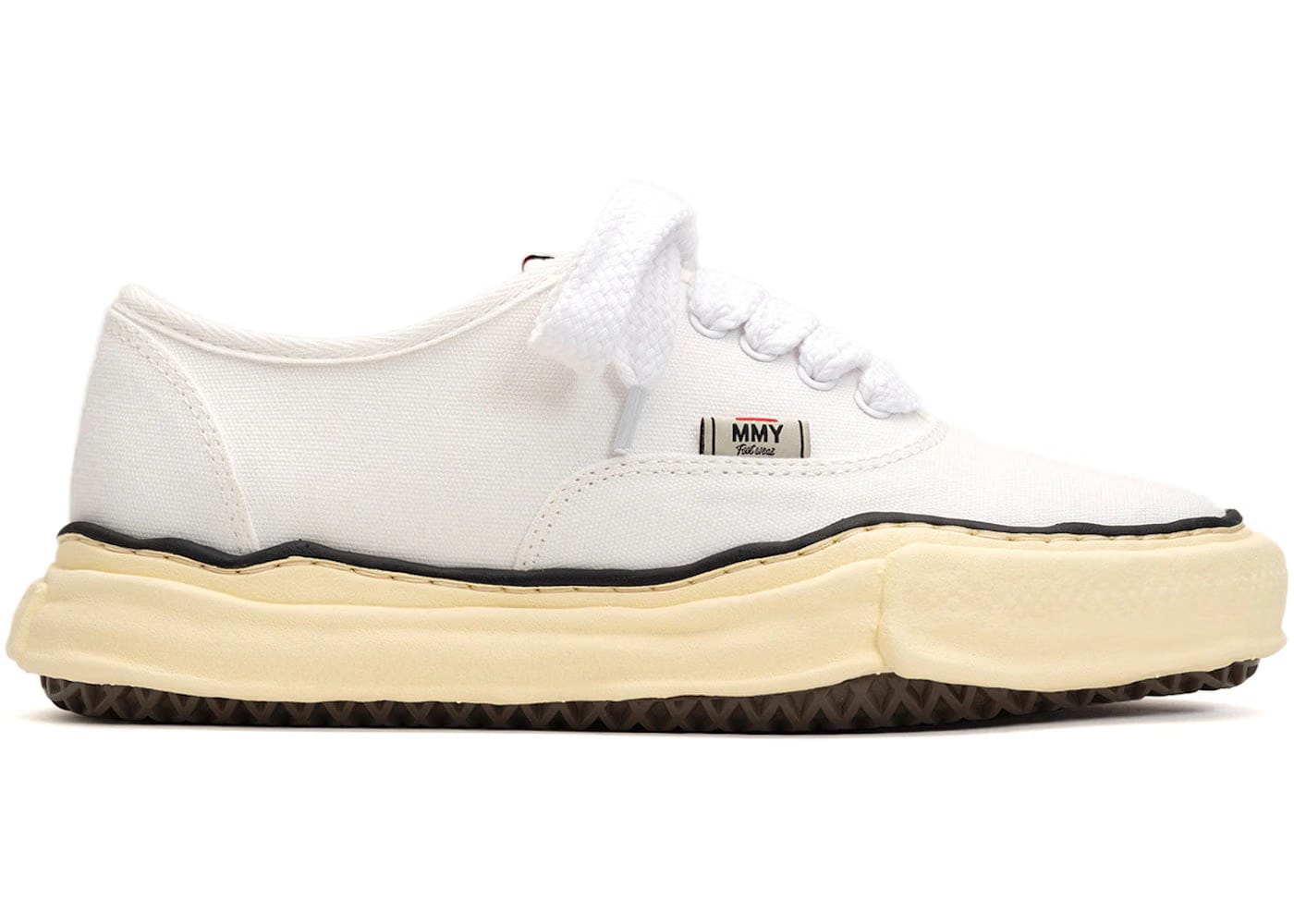 Maison Mihara Yasuhiro Baker Vintage-Like Og Sole Canvas Low White