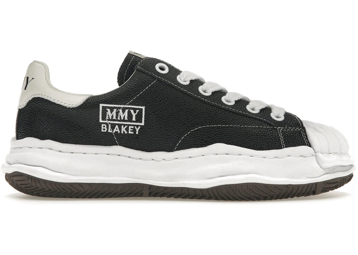 Maison Mihara Yasuhiro Blakey Og Sole Embossed Leather Low Black