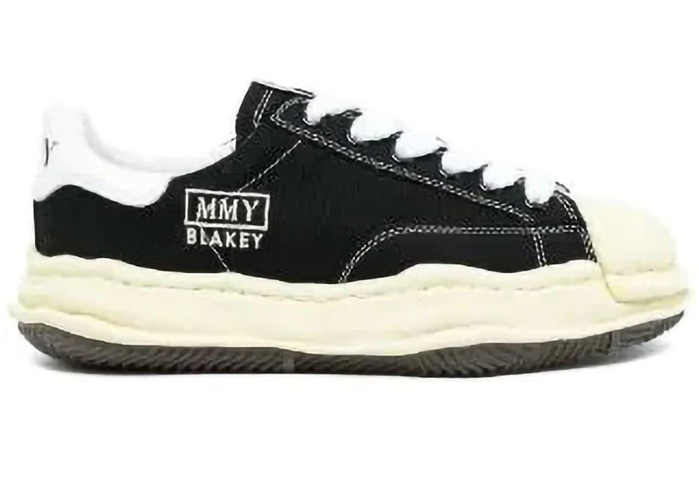 Maison Mihara Yasuhiro Blakey Og Sole Vintage Canvas Low Black