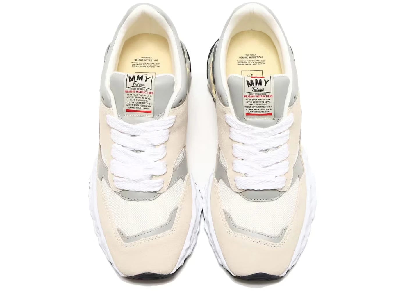 Maison Mihara Yasuhiro George Leather Low White Cream