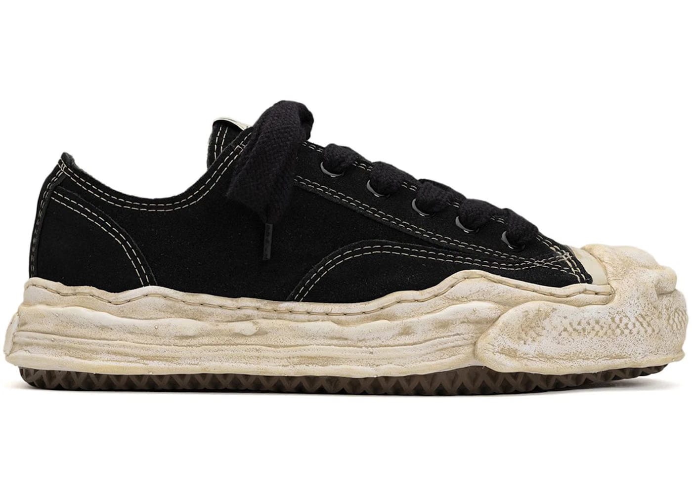 Maison Mihara Yasuhiro Hank Og Sole Suede Low Black White