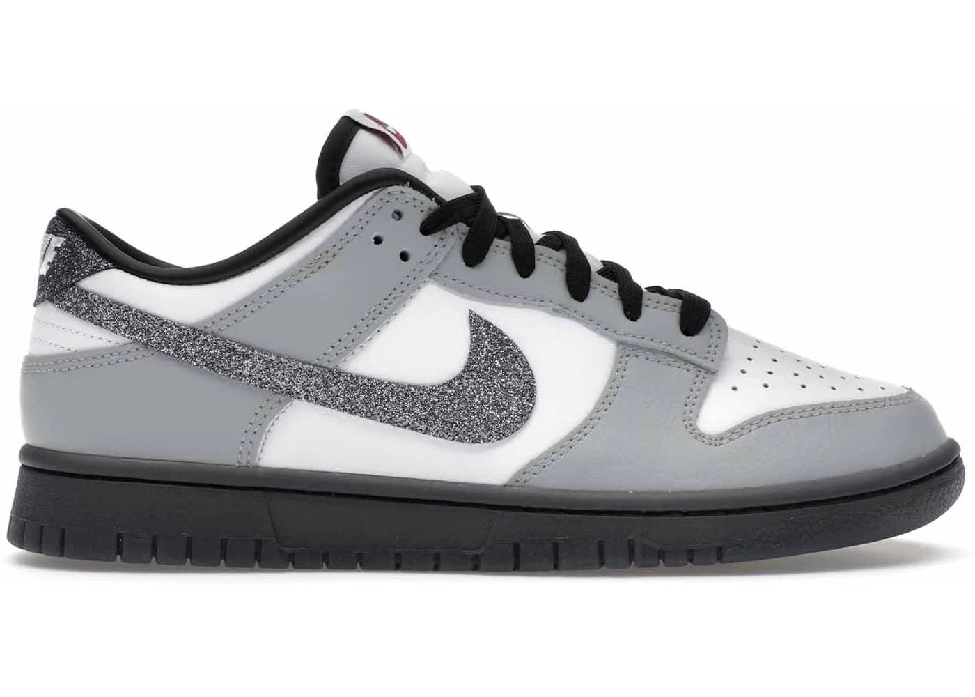 Nike Dunk Low Lx Glitter Swoosh White Light Smoke Grey Womens