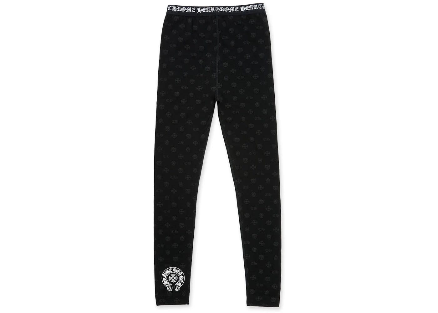 Chrome Hearts Logo Leggings Black/Grey Multilogo