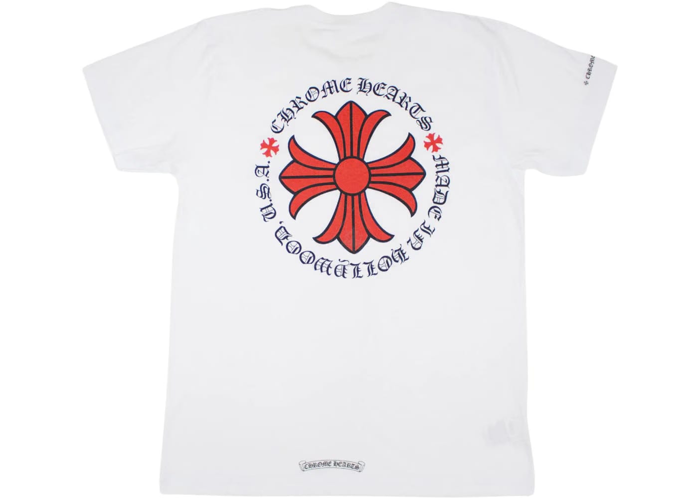 Chrome Hearts Made In Hollywood Plus Cross T-Shirt White/Red
