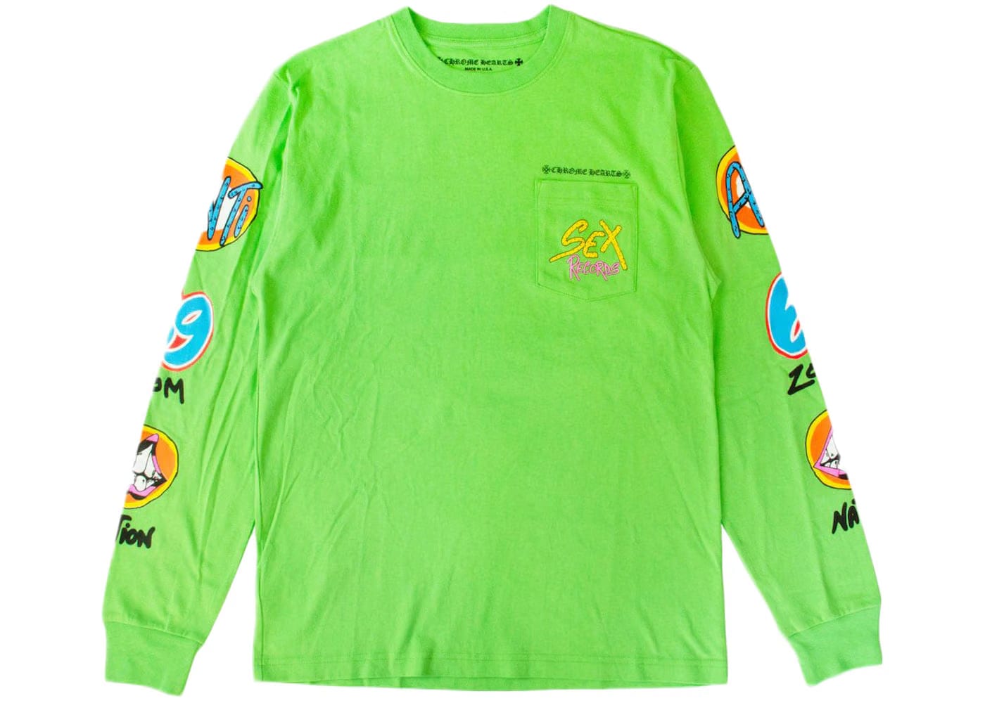 Chrome Hearts Matty Boy Sex Records L/S T-Shirt Citrus