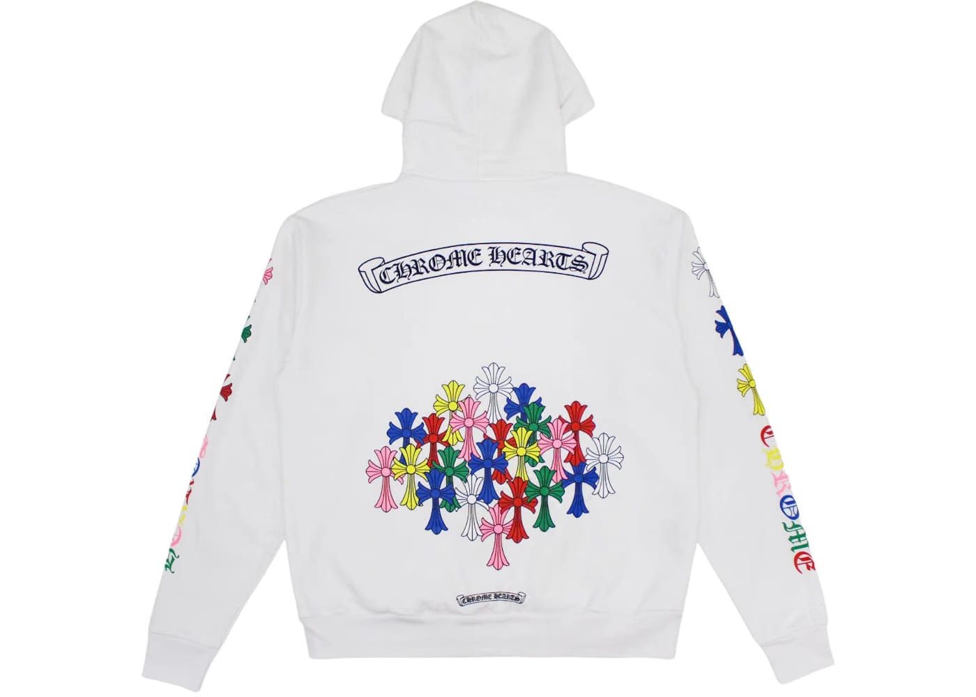 Chrome Hearts Multi Color Cross Hoodie White