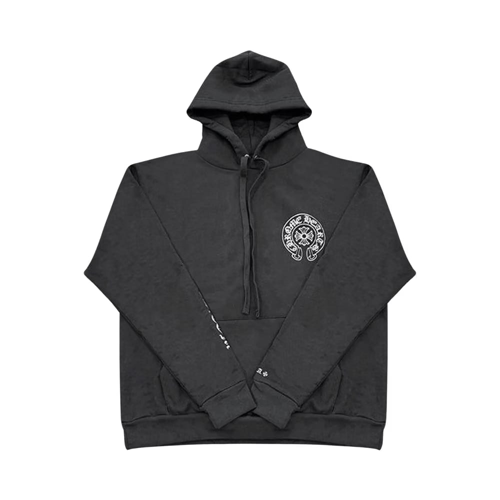 Chrome Hearts Silver Glitter Hoodie Black