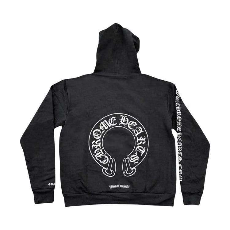 Chrome Hearts Silver Glitter Hoodie Black