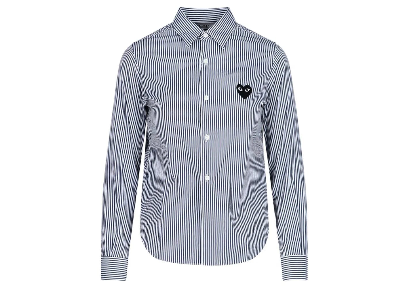 Comme des Garçons PLAY Stripe Woven Shirt Blue