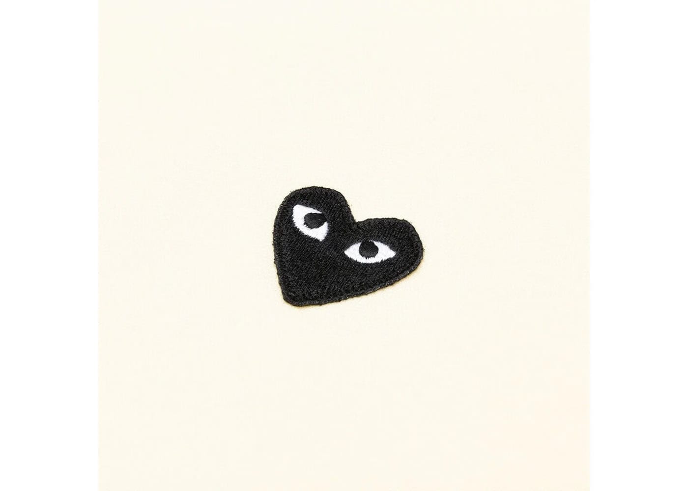 Comme Des Garcons Play Big Black Heart Zip Up Sweatshirt Ivory