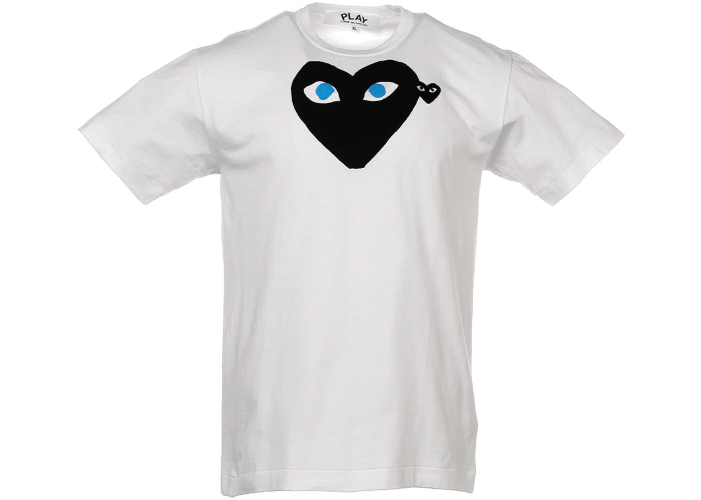 Comme Des Garcons Play Black Heart Blue Eyes T-Shirt White