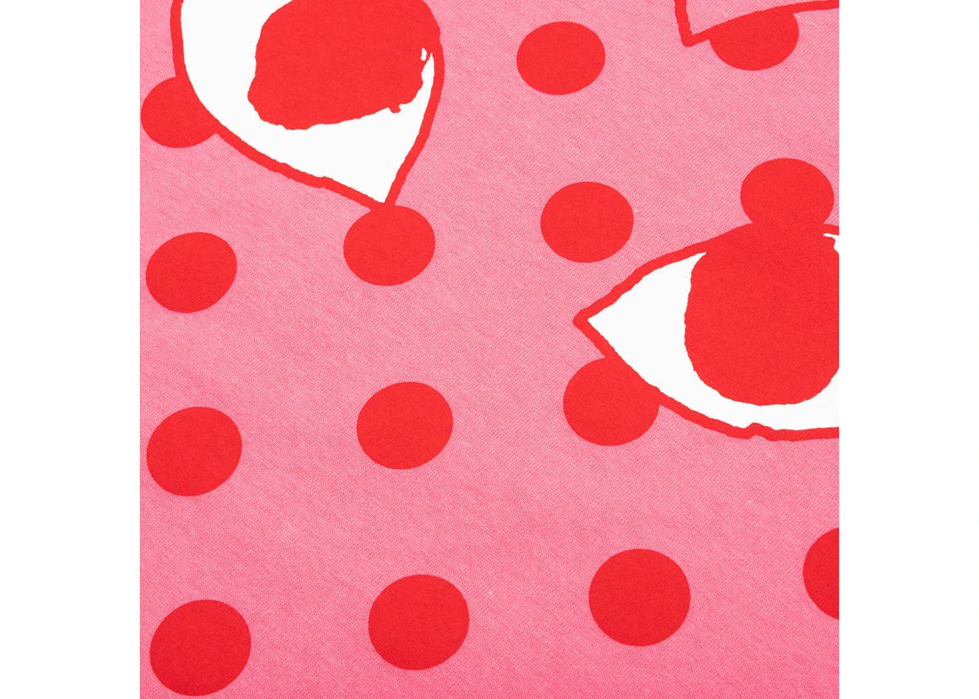 Comme Des Garcons Play Pastelle Polka Dot Red Heart T-Shirt Pink