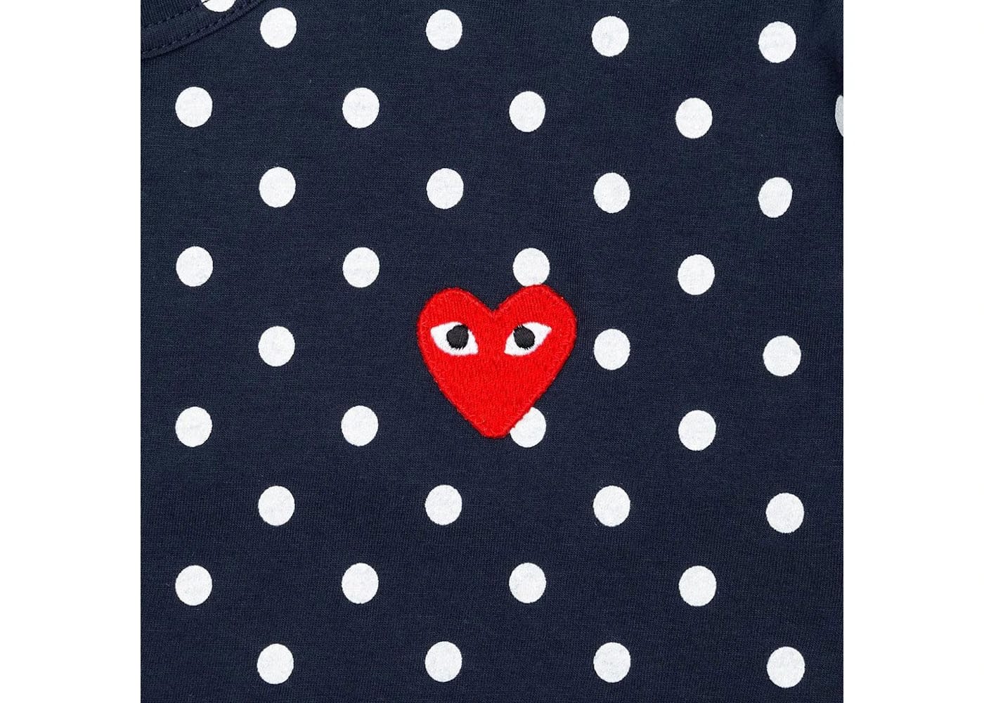 Comme Des Garcons Play Polka Dot L/S T-Shirt Navy