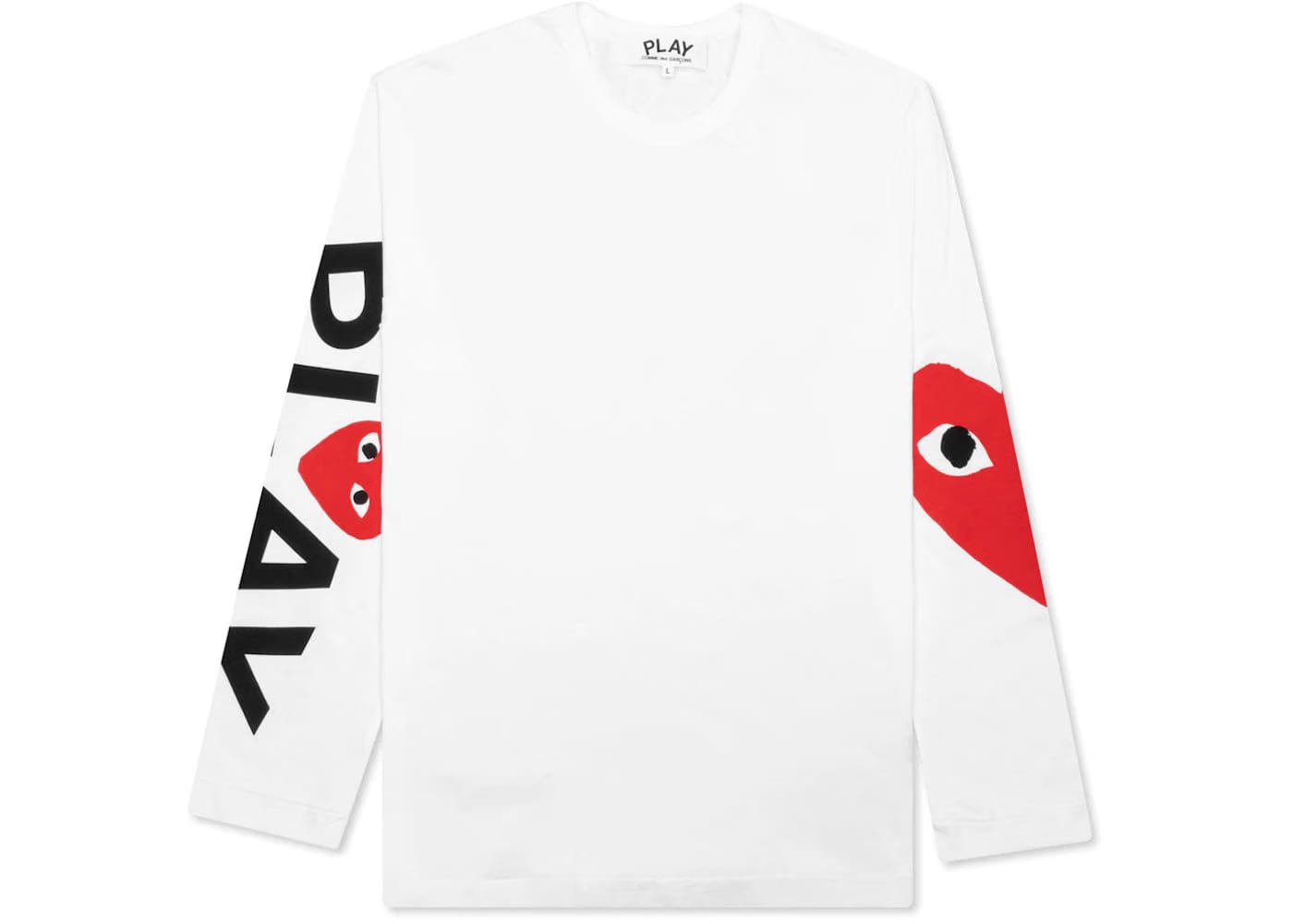 Comme Des Garcons Play Red Big Heart L/S T-Shirt White