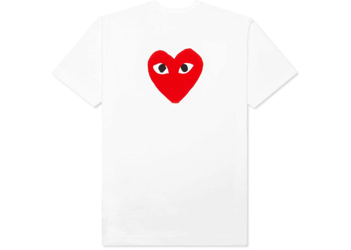 Comme Des Garcons Play Red Emblem No Eyes T-Shirt White