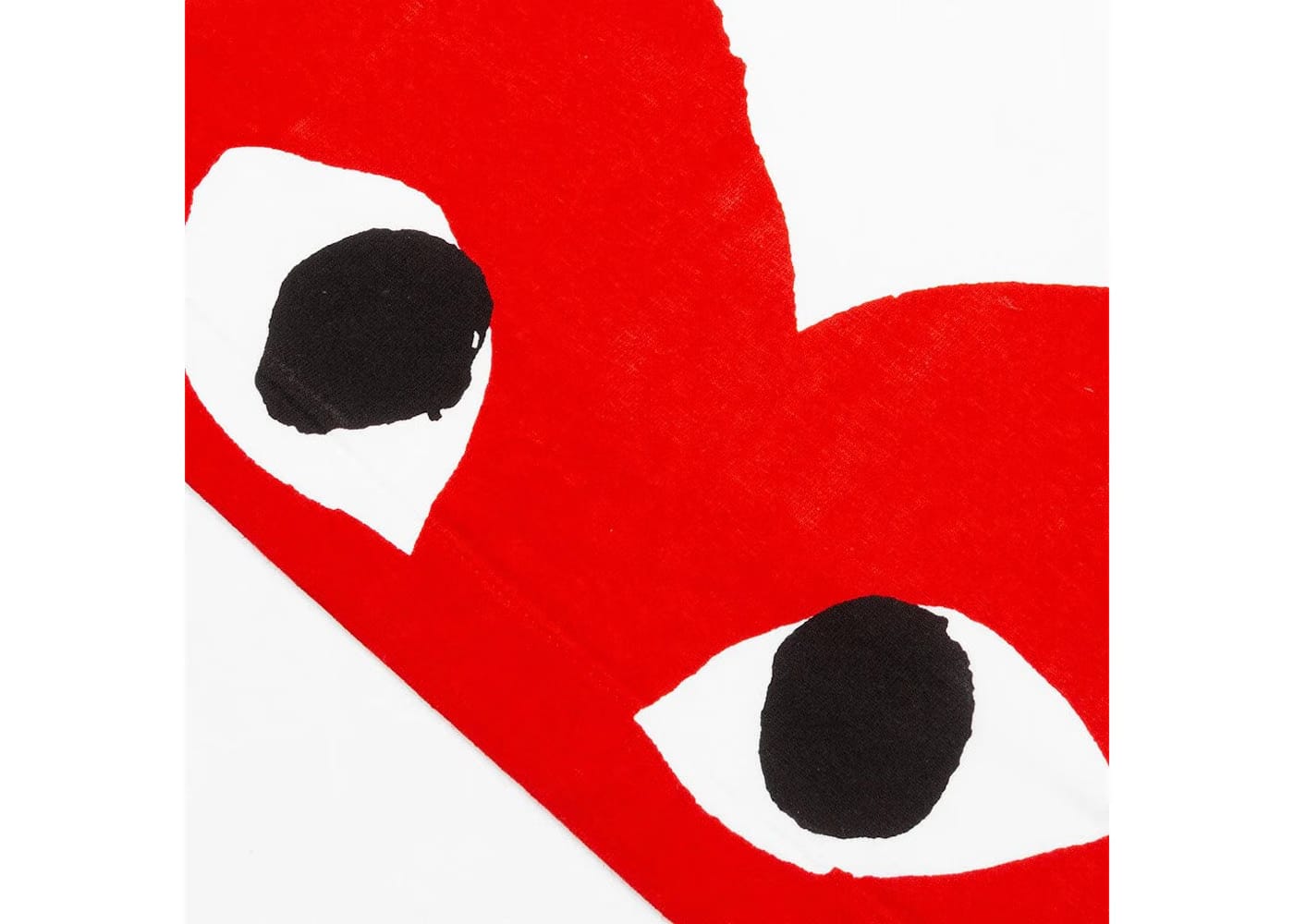Comme Des Garcons Play Red Half Heart T-Shirt White
